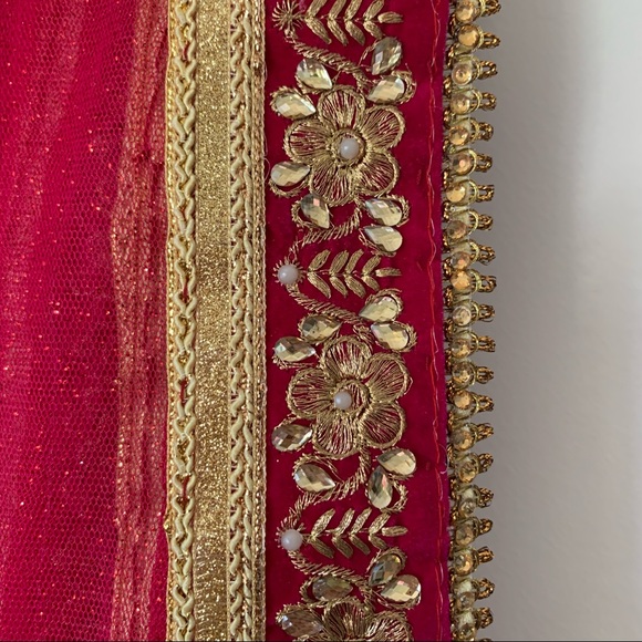 Pakistani indian eid wedding wear formal wear Lehenga choli and dupatta - Picture 10 of 10